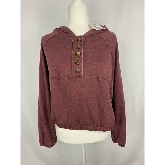 Hippie Rose Juniors Pullover Burgundy Size XL Wome - Picture 1 of 5